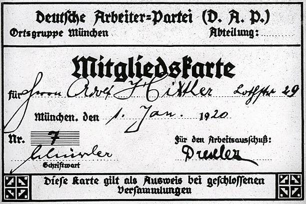 DAP-Mitgliedsausweis von Adolf Hitler