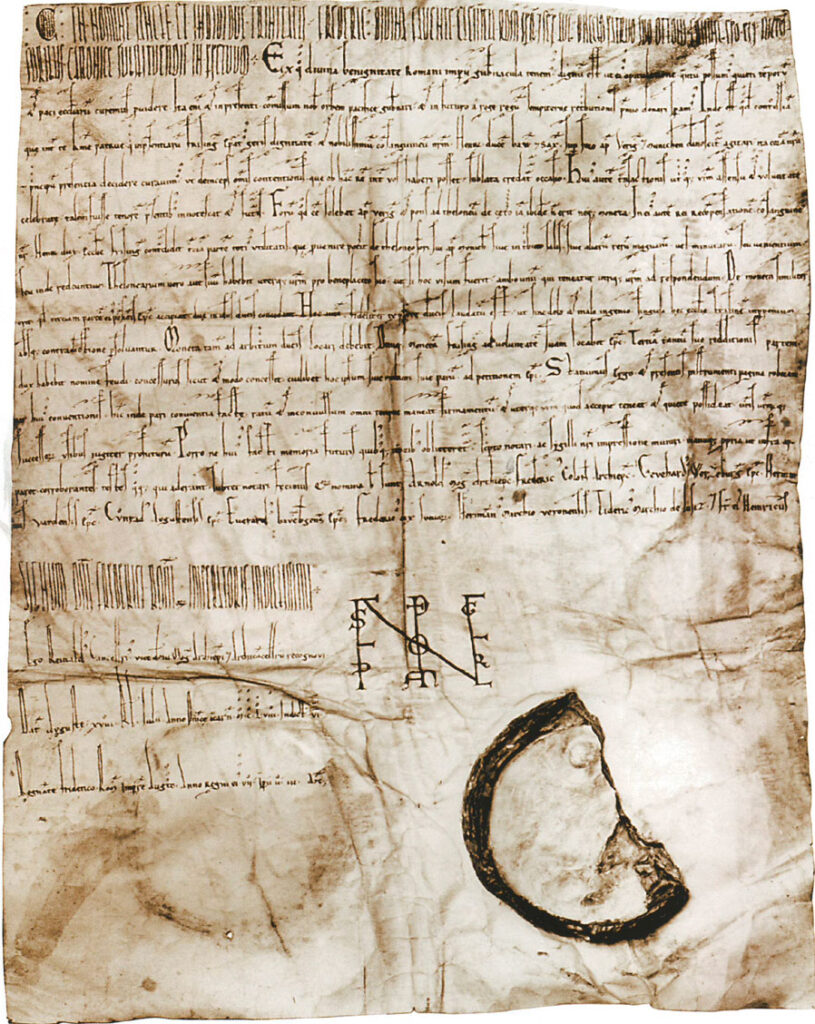 Faksimile des Augsburger Schieds oder Augsburger Dokuments