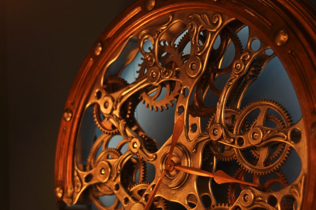 Uhr mit Uhrwerk
